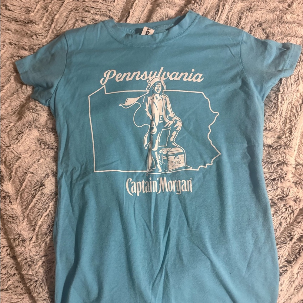 Captain Morgan Pennsylvania Graphic Tee in Light Blue